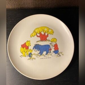 VINTAGE Disney Winnie the Pooh, Christopher Robin & Eeyore Plate (1964)